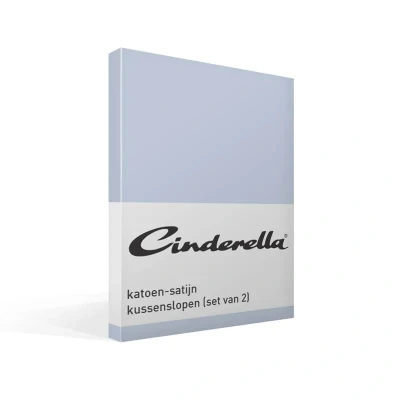 Afbeelding van Cinderella Sundays Kussenslopen Satijn 60x70 cm Lichtblauw Set van 2