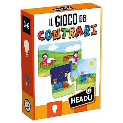 Afbeelding van Headu Het spel van de antoniemen logica om te leren vergelijken It20584 educatief voor kinderen 3 tot 6 jaar, gemaakt in Italië