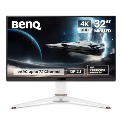 Afbeelding van BenQ MOBIUZ EX321UX 32 inch 1152 zones Mini LED 4K eARC 144Hz 1ms DP2.1 Gaming Monitor, USB C, HDMI 2.1, 99% P3 en Adobe RGB, DisplayHDR 1000, Freesync Premium Pro, KVM, Pixsoul Engine,