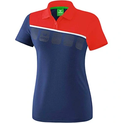 Afbeelding van 5 C polo dames new navy/rood/wit / 34