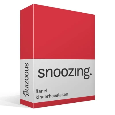 Afbeelding van Snoozing Flanel Kinderhoeslaken Wiegje 40x80 cm Rood
