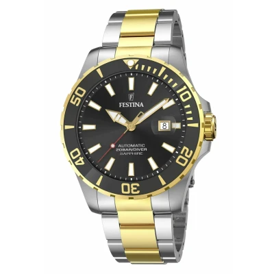 Afbeelding van Festina Herenhorloge analoog kwarts met roestvrijstalen Armband F20532/2, armband, Zwart,