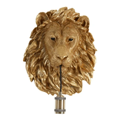 Afbeelding van Lion wandlamp 33,5x19x40,5 cm antiek brons
