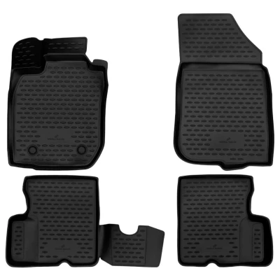 Afbeelding van WALSER XTR 75181 Vloermatset Rubber voor en achter Zwart Op maat gemaakt