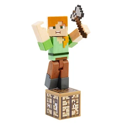 Afbeelding van Minecraft Alex 8 cm actiefiguur met accessoires, actie en avonturenspeelgoed voor kinderen, geïnspireerd op videogames, GCC12
