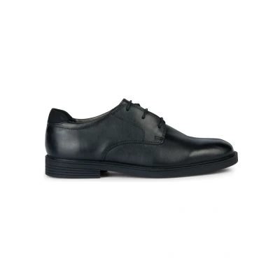 Afbeelding van Geox J Zheeno Veterschoenen voor kinderen, Maat: 36, Black Leer en textiel