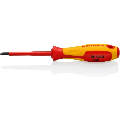 Image de KNIPEX 98 12 02 tournevis Robertson manche isolé R2 à plusieurs composants, testé VDE bruni 210 mm