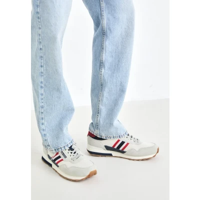Afbeelding van Pepe Jeans Kingston Heritage Sneakers laag, Heren, Maat: 42, White Leer en textiel