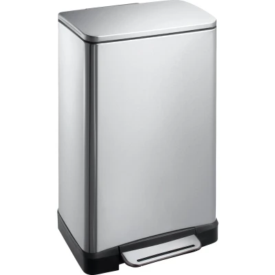 Afbeelding van EKO E Cube pedaalemmer 30 ltr, Stainless steel Plastic mat RVS