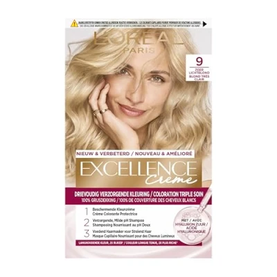 Afbeelding van 1+1 gratis: L&#039;Oréal Excellence Crème Permanente Crèmekleuring 9 Zeer Licht Blond