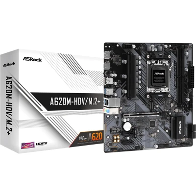Afbeelding van ASRock A620M HDV/M.2+ Moederbord Socket AMD AM5 Vormfactor Micro ATX chipset AMD® A620