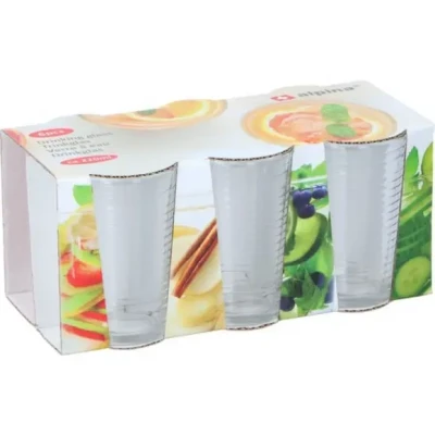 Afbeelding van alpina Set van 6 waterglazen, vaatwasmachinebestendig, 220 ml