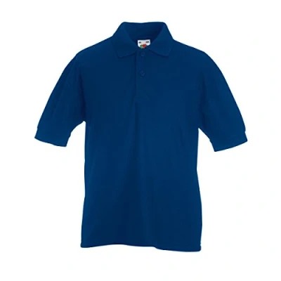 Afbeelding van Fruit of the Loom Poloshirt van polykatoen voor kinderen, Navy Blauw