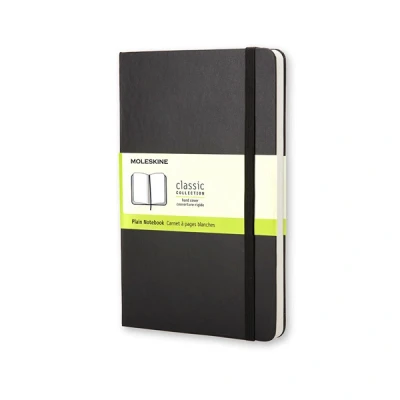 Image de Carnet blanc Grand format Couverture rigide noire