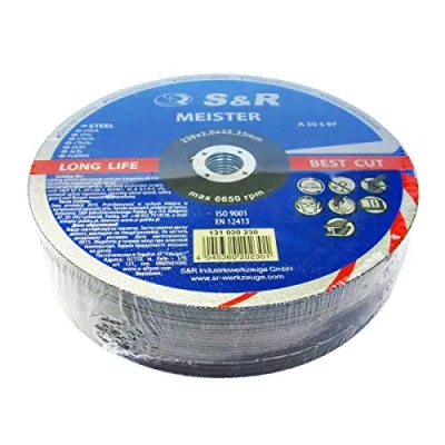Afbeelding van S&amp;R doorslijpschijf voor metaal, staal 230 x 2,0 22,23 mm A30 S BF. Set 25 stuks, haakse slijper