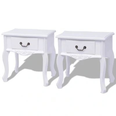 Afbeelding van Nachtkastjes 2 stuks MDF wit
