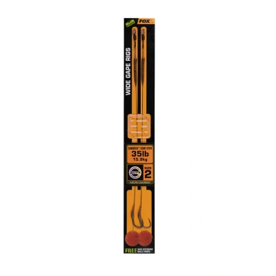 Afbeelding van Fox Edges Wide Gape Camotex Semi Stiff Ready Rigs (2 pcs) Maat : Haak 4 25lb