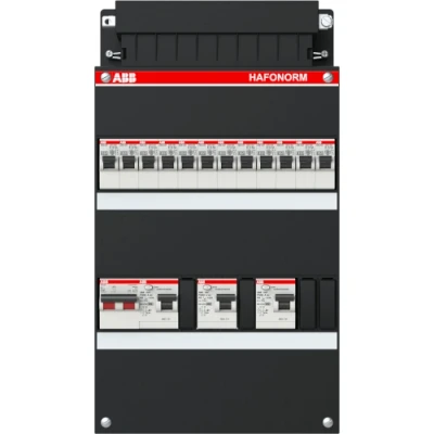 Afbeelding van HAF Hafonorm Installatiekast 12x achter 3x 30mA + Hoofdschakelaar,