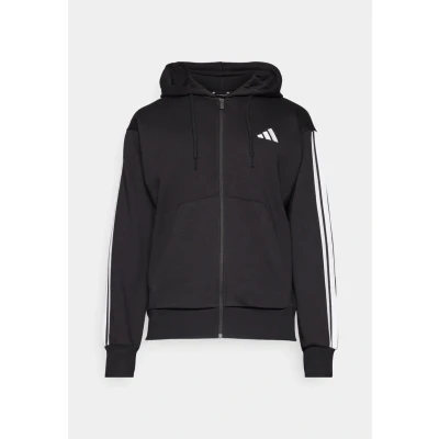 Afbeelding van adidas Sportswear Essential Three Stripes Sweater met rits, Heren, Maat: XS, Black/white