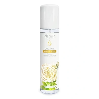 Afbeelding van Essences Bulgaria Biologisch wit rozenwater 250 ml roze alba 100% zuiver en natuurlijk verkoelende schoonheidsmist tegen veroudering alcoholvrij make up remover hydraterend