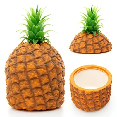 Afbeelding van IJsemmer Retro ananas dubbelwandig met deksel voor ijs en gekoelde flessen