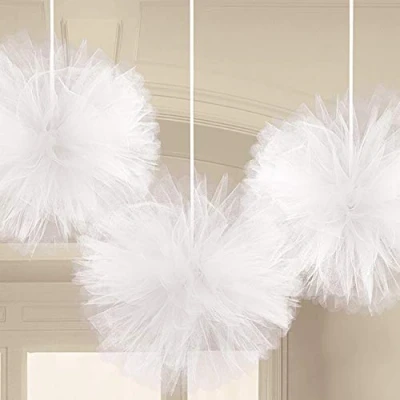 Afbeelding van Amscan Hangdecoratie Fluffy Bruiloft 30,4 Cm 3 Stuks