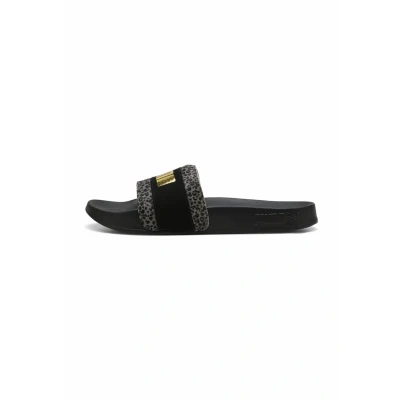 Afbeelding van Puma Leadcat Animal Flair Instappers, Dames, Maat: 35.5, black/puma gold Kunststof