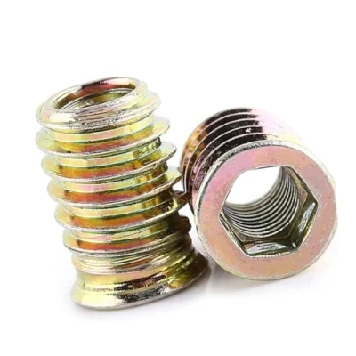 Afbeelding van FTVOGUE 20 stuks krimpmoeren, zeskant, hol, schroefvoetafdruk van koolstofstaal, schroefdraad voor houten meubels (M8 x mm)