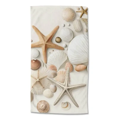 Afbeelding van Good Morning Strandlaken &quot;Shell Harmony&quot; 100x180 cm Zand