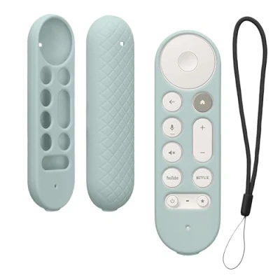 Afbeelding van kwmobile hoes geschikt voor Google TV Streamer 4K Siliconen anti slip afstandsbediening in pastelgroen