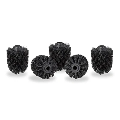 Afbeelding van Relaxdays reserve borstelkoppen toiletgarnituur schroefdraad 12mm wc borstel zwart