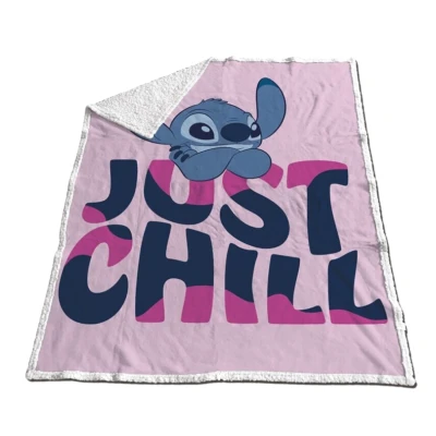 Afbeelding van Disney Lilo &amp; Stitch Fleeceplaid, Just Chill 120 x 150 cm Sherpa Fleece