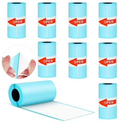 Afbeelding van Zelfklevende papierrol, zelfklevend, 9 stuks, thermisch fotopapier, voor boren, fotoprinter, draagbaar, mini, P1, mini printer (57 x 30 mm)