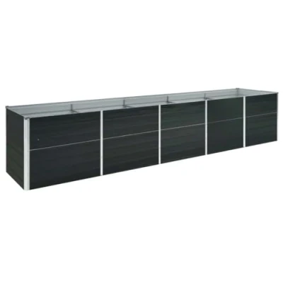 Afbeelding van Plantenbak verhoogd 400x80x77 cm gegalvaniseerd staal antraciet