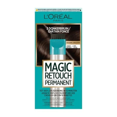 Afbeelding van 3x L&#039;Oréal Magic Retouch Permanent 3 Donkerbruin 95 gr