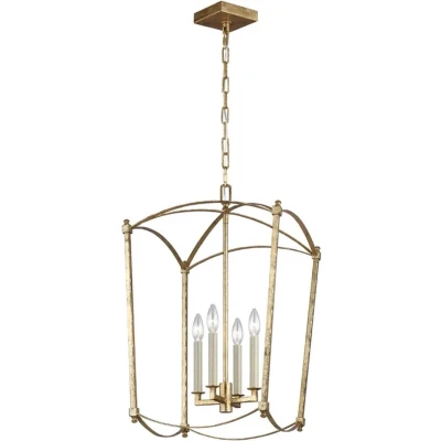 Afbeelding van Feiss LED Pendelarmatuur Thayer 4X E14 Max 40W Dimbaar Antique Gild