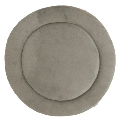 Afbeelding van Baby&#039;s Only Gebreid boxkleed rond Cozy Parklegger Speelkleed Boxmatras gemaakt van teddystof Urban Green Ø90 cm Extra dik Tweezijdig te gebruiken