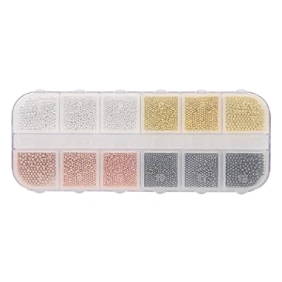 Afbeelding van Nail Art DIY Ball Decoraties, Supplies 12 Rasters Eenvoudige bediening Metalen Kralen voor Nagelstudio&#039;s (07)