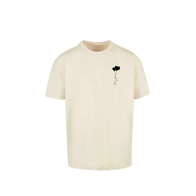 Afbeelding van Merchcode LOVE IN THE AIR Heavy Oversize Tshirt print, Heren, Maat: Medium, Sand