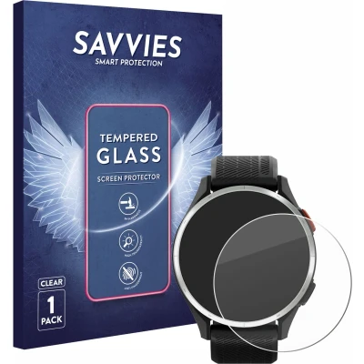 Afbeelding van Savvies Panzerglas Displayschutz 9H Schutzglas Glas Klar Transparent, Smartwatch beschermfolie, Transparant
