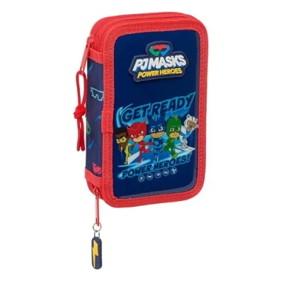 Afbeelding van Schoolpennenzak PJ Masks Ready Marineblauw 12.5 x 19.5 4 cm 28 Onderdelen