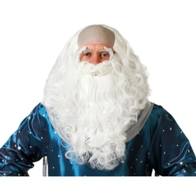Afbeelding van Pruik met Baard Tovenaar Wit