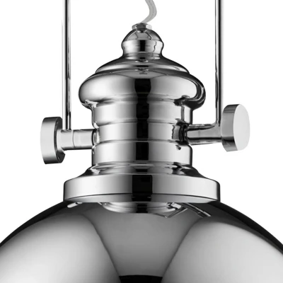 Afbeelding van Searchlight INDUSTRIAL PENDANT Hanglamp 31cm Chroom