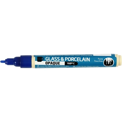 Afbeelding van Glas en Porseleinstift Dekkend Donkerblauw