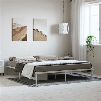 Afbeelding van Bedframe metaal wit 183x213 cm