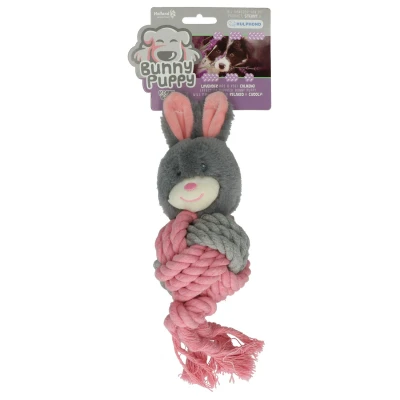 Afbeelding van Bunny Puppy Ropey Ball Hondenspeelgoed 38x13x9 cm Grijs Roze
