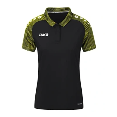 Afbeelding van JAKO Performance Poloshirt, Dames, Maat: 38, Schwarz soft yellow