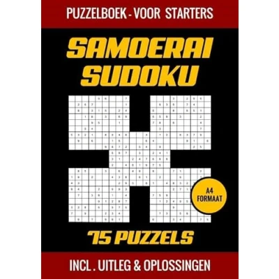 Afbeelding van Samoerai Sudoku Puzzelboek voor Starters 75 Puzzels