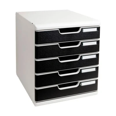 Image de exacompta module de classement modulo, 5 tiroirs, noir