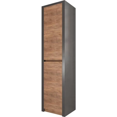 Afbeelding van Kast Monaco Dicht Eiken Grijs 50 cm